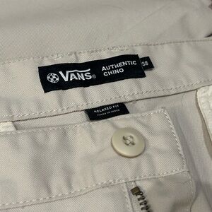 Vans off the wall, baggy khaki chinos pants size 38W 32L